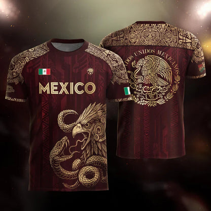 🦅 2026 Mexico Burgundy Sports T-Shirt