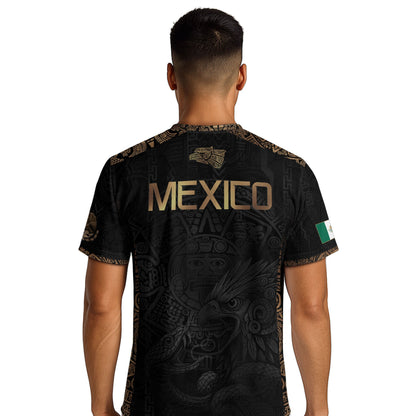 Mexico Black Aztec Sunstone Eagle Heritage Soccer Jersey